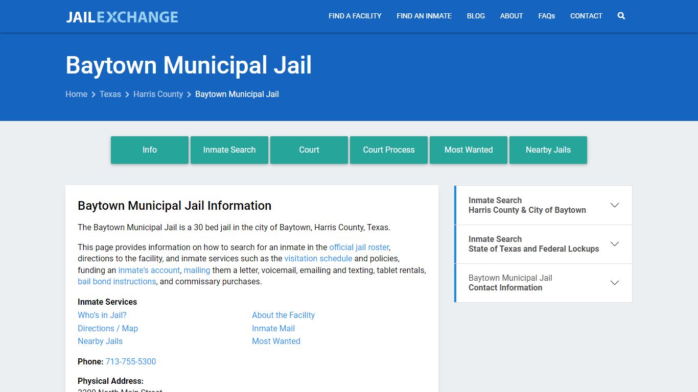 Baytown Municipal Jail, TX - Jail Exchange